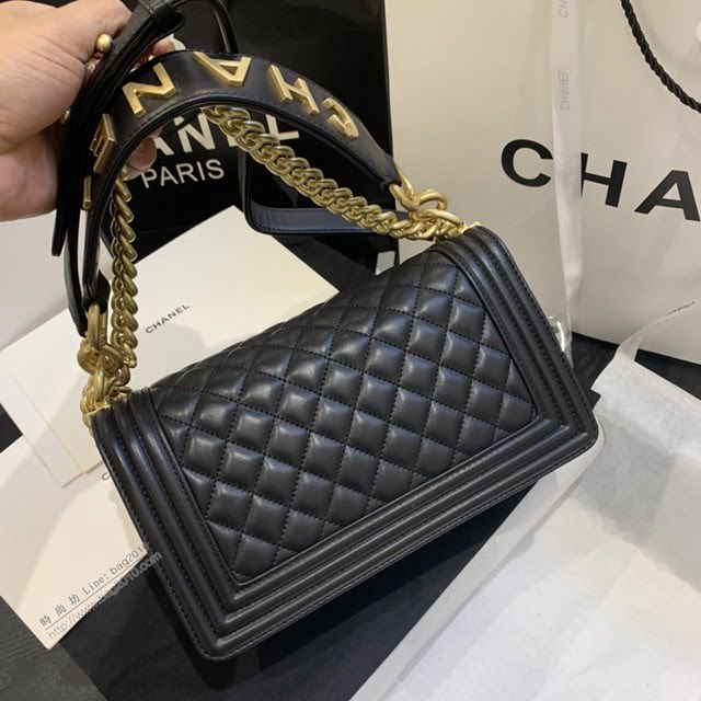 Chanel女包 67086# Chanel2020年新款羊皮包 手提金屬LoGo Chanel鏈條單肩斜挎中號包  djc3990